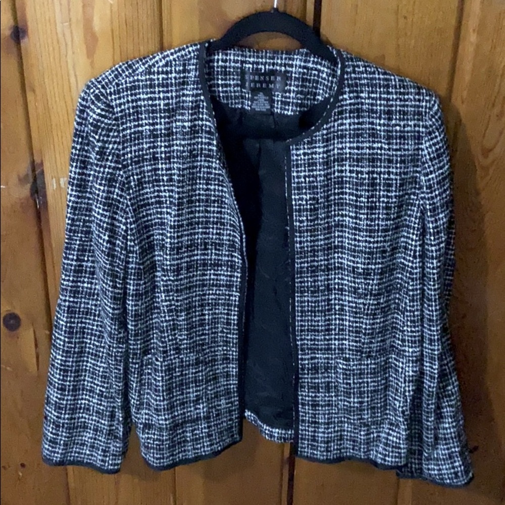 Black and white Tweed blazer